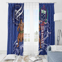 Samoa Independence Day Window Curtain 1962 Proud Samoan Warrior LT14 - Polynesian Pride