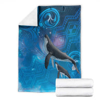 Paikea New Zealand Matariki Blanket Humpback Whale Taniko Motifs Ocean Vibes LT14 - Polynesian Pride