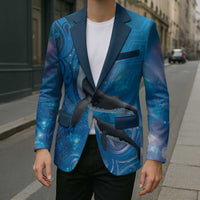 Paikea New Zealand Matariki Blazer Humpback Whale Taniko Motifs Ocean Vibes LT14 - Polynesian Pride