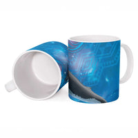 Paikea New Zealand Matariki Ceramic Mug Humpback Whale Taniko Motifs Ocean Vibes LT14 - Polynesian Pride