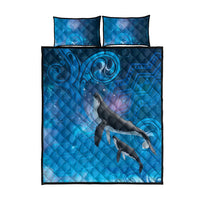 Paikea New Zealand Matariki Quilt Bed Set Humpback Whale Taniko Motifs Ocean Vibes LT14 - Polynesian Pride