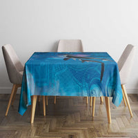 Paikea New Zealand Matariki Tablecloth Humpback Whale Taniko Motifs Ocean Vibes LT14 - Polynesian Pride