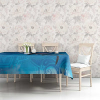 Paikea New Zealand Matariki Tablecloth Humpback Whale Taniko Motifs Ocean Vibes LT14 - Polynesian Pride
