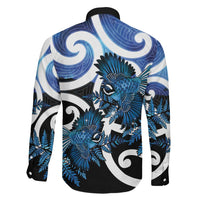 Piwakawaka New Zealand Matariki Family Matching Mermaid Dress and Hawaiian Shirt Maori New Year Silver Fern Blue Galaxy