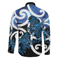 Piwakawaka New Zealand Matariki Family Matching Summer Maxi Dress and Hawaiian Shirt Maori New Year Silver Fern Blue Galaxy