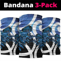 Piwakawaka New Zealand Matariki Neck Gaiter Maori New Year Silver Fern Blue Galaxy