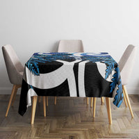 Piwakawaka New Zealand Matariki Tablecloth Maori New Year Silver Fern Blue Galaxy LT14 - Polynesian Pride