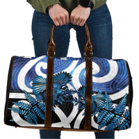 Piwakawaka New Zealand Matariki Travel Bag Maori New Year Silver Fern Blue Galaxy