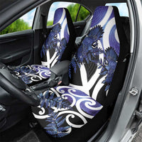 Piwakawaka New Zealand Matariki Car Seat Cover Maori New Year Silver Fern Purple Galaxy