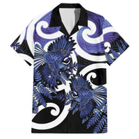 Piwakawaka New Zealand Matariki Family Matching Summer Maxi Dress and Hawaiian Shirt Maori New Year Silver Fern Purple Galaxy