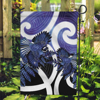 Piwakawaka New Zealand Matariki Garden Flag Maori New Year Silver Fern Purple Galaxy