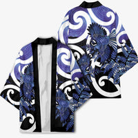 Piwakawaka New Zealand Matariki Kimono Maori New Year Silver Fern Purple Galaxy