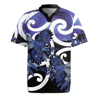 Piwakawaka New Zealand Matariki Rugby Jersey Maori New Year Silver Fern Purple Galaxy
