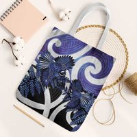Piwakawaka New Zealand Matariki Tote Bag Maori New Year Silver Fern Purple Galaxy