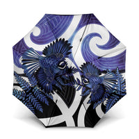 Piwakawaka New Zealand Matariki Umbrella Maori New Year Silver Fern Purple Galaxy
