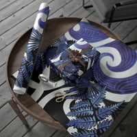 Piwakawaka New Zealand Matariki Wrapping Paper Maori New Year Silver Fern Purple Galaxy