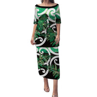 Piwakawaka New Zealand Matariki Puletasi Maori New Year Silver Fern Green Galaxy