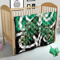 Piwakawaka New Zealand Matariki Quilt Maori New Year Silver Fern Green Galaxy