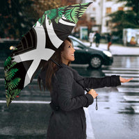 Piwakawaka New Zealand Matariki Umbrella Maori New Year Silver Fern Green Galaxy