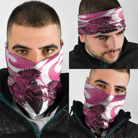 Piwakawaka New Zealand Matariki Neck Gaiter Maori New Year Silver Fern Pink Galaxy