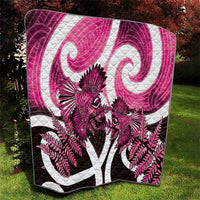 Piwakawaka New Zealand Matariki Quilt Maori New Year Silver Fern Pink Galaxy