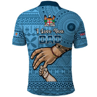 Polynesian Pride Father Day Fiji Polo Shirt I Love You Dad Fijian Tapa Pattern LT14 - Polynesian Pride