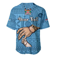 Personalised Father Day Fiji Baseball Jersey I Love You Dad Fijian Tapa Pattern LT14 - Polynesian Pride