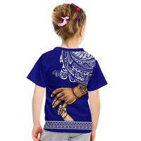 Personalised Father Day American Samoa Kid T Shirt I Love You Dad LT14 - Polynesian Pride