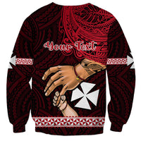 Personalised Father Day Wallis and Futuna Sweatshirt I Love You Dad LT14 - Polynesian Pride