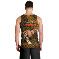 Polynesian Pride Father Day New Caledonia Men Tank Top I Love You Dad LT14 - Polynesian Pride