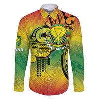 Hawaii Flag Day Family Matching Short Sleeve Bodycon Dress and Hawaiian Shirt Kanaka Maoli With Kakau Polynesian Pattern LT14