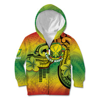 Hawaii Flag Day Kid Hoodie Kanaka Maoli With Kakau Polynesian Pattern LT14
