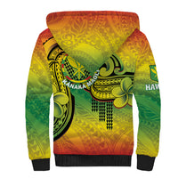 Hawaii Flag Day Sherpa Hoodie Kanaka Maoli With Kakau Polynesian Pattern LT14