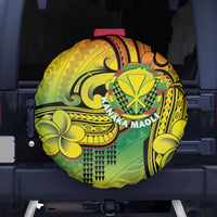 Hawaii Flag Day Spare Tire Cover Kanaka Maoli With Kakau Polynesian Pattern