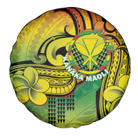Hawaii Flag Day Spare Tire Cover Kanaka Maoli With Kakau Polynesian Pattern