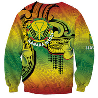 Hawaii Flag Day Sweatshirt Kanaka Maoli With Kakau Polynesian Pattern LT14
