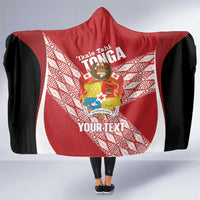 Tonga Rugby Custom Hooded Blanket Go ʻIkale Tahi Go Tongan Tapa Cloth LT14 One Size Red - Polynesian Pride