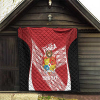 Tonga Rugby Custom Quilt Go ʻIkale Tahi Go Tongan Tapa Cloth