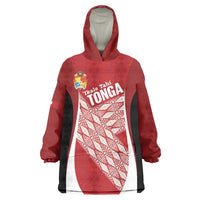 Tonga Rugby Custom Wearable Blanket Hoodie Go ʻIkale Tahi Go Tongan Tapa Cloth