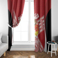 Tonga Rugby Custom Window Curtain Go ʻIkale Tahi Go Tongan Tapa Cloth