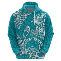 Polynesian Pride Hawaii Hoodiean Tribal Honu Turquoise Version LT14 - Polynesian Pride