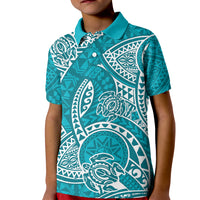 Polynesian Pride Hawaii Kid Polo Shirt Hawaiian Tribal Honu Turquoise Version LT14 Kid Turquoise - Polynesian Pride