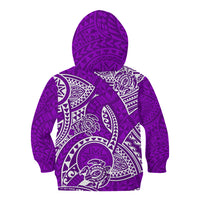 Polynesian Pride Hawaii Kid Hoodie Hawaiian Tribal Honu Purple Version LT14 - Polynesian Pride