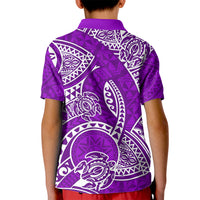 Polynesian Pride Hawaii Kid Polo Shirt Hawaiian Tribal Honu Purple Version LT14 - Polynesian Pride