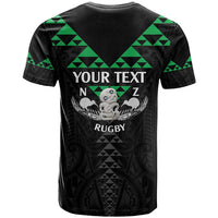 Personalised Aotearoa Rugby T Shirt New Zealand Maori Kete Matauranga Pattern