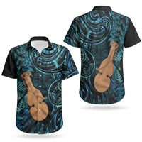 Kotiate New Zealand Couples Matching Off Shoulder Maxi Dress and Hawaiian Shirt Maori Weapon Paua Shell Haka Fern LT14 - Polynesian Pride
