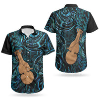 Kotiate New Zealand Couples Matching Short Sleeve Bodycon Dress and Hawaiian Shirt Maori Weapon Paua Shell Haka Fern LT14 - Polynesian Pride