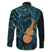 Kotiate New Zealand Family Matching Long Sleeve Bodycon Dress and Hawaiian Shirt Maori Weapon Paua Shell Haka Fern LT14 Son's Shirt Turquoise - Polynesian Pride