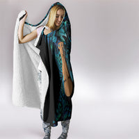 Kotiate New Zealand Hooded Blanket Maori Weapon Paua Shell Haka Fern