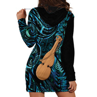 Kotiate New Zealand Hoodie Dress Maori Weapon Paua Shell Haka Fern